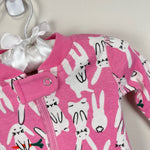 Load image into Gallery viewer, Hanna Andersson Pink Bunny Pajamas 60 cm (3-6 Months)
