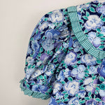 Load image into Gallery viewer, Vintage Wee Clancy Katie Pansy Blue Floral Ruffle Dress 8 USA
