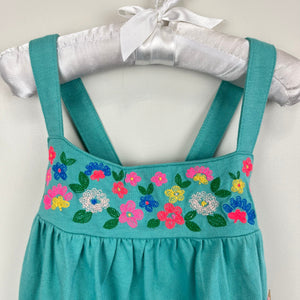 Mini Boden Embroidered Jersey Vest Corsico Blue Tank Top 5-6 NWT