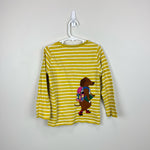 Load image into Gallery viewer, Mini Boden Front &amp; Back T-shirt Yellow Ivory Animals 6-7
