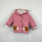 Load image into Gallery viewer, Mini Boden Woodland Hedgehog Cosy Cord Jacket Pink 6-12 Months
