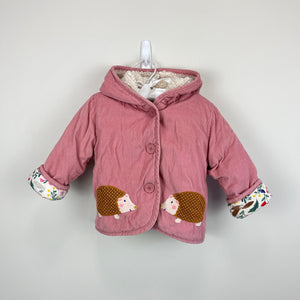 Mini Boden Woodland Hedgehog Cosy Cord Jacket Pink 6-12 Months