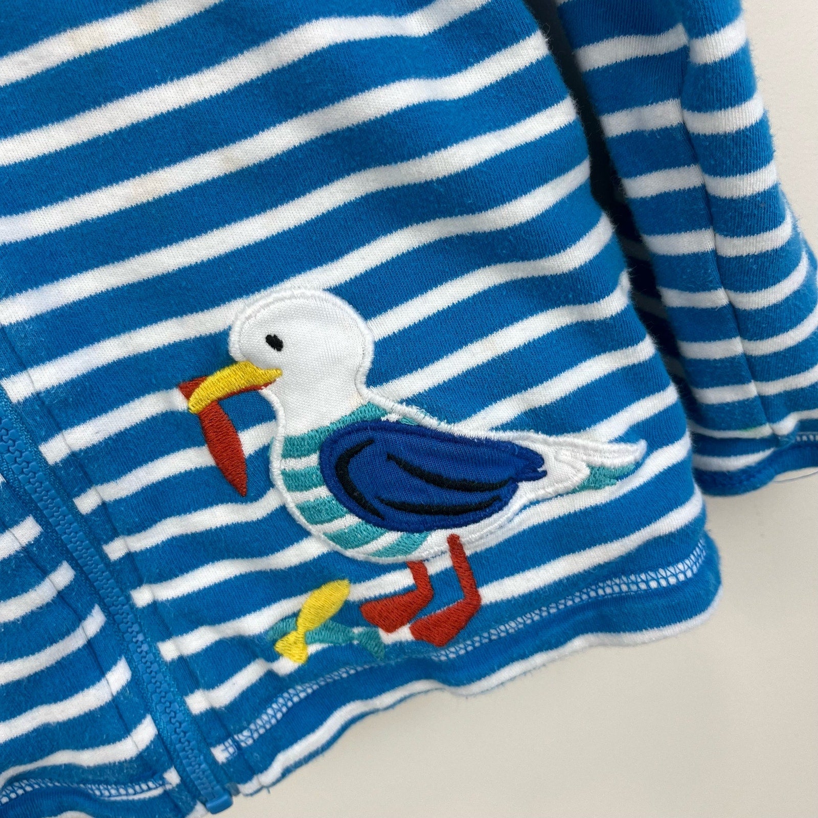 JoJo Maman Bebe Applique Seagull Reversible Hoodie 18-24 Months