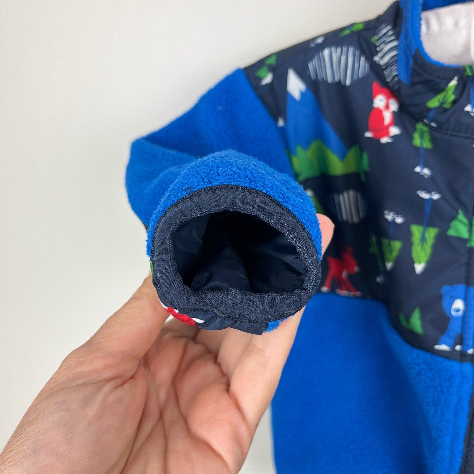 The North Face Blue Woodland Denali Fleece Jacket 6-12 Months