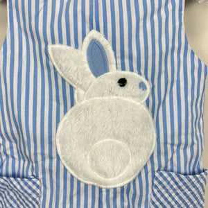 Lil Cactus Blue Bunny Shortall Romper 6-12 Months