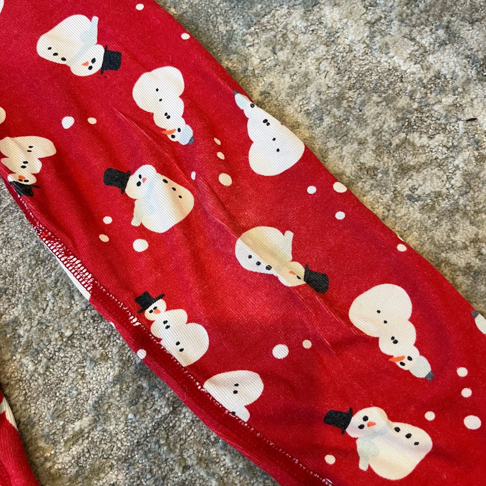 Hanna Andersson Red Snowman Pajamas 110 cm 5T