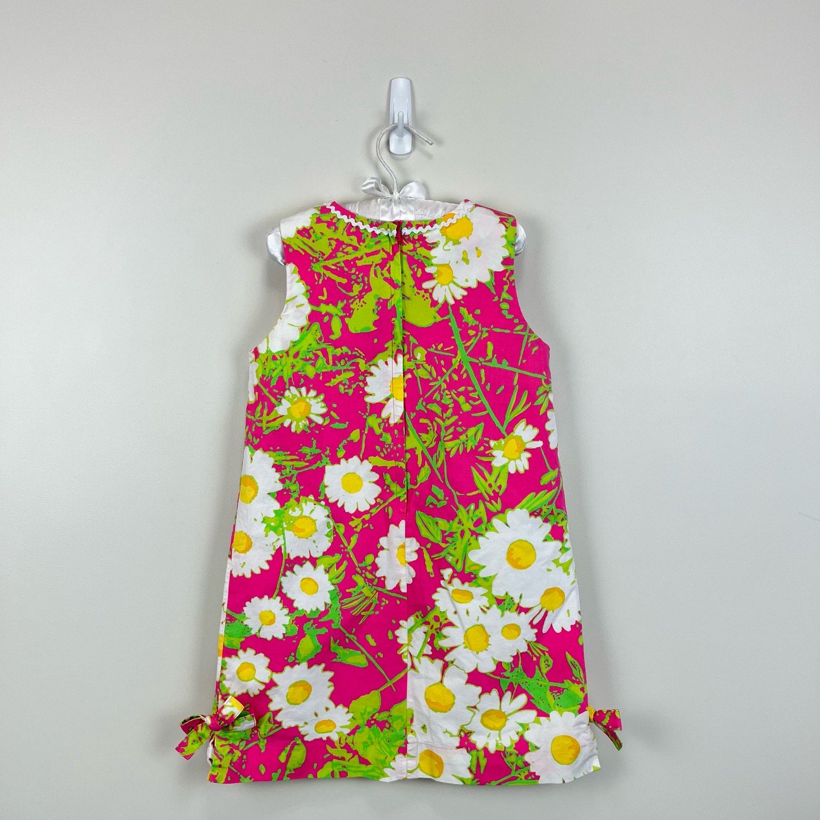 Lilly Pulitzer Girls Hotty Pink Full Sun Flower Shift Dress 6