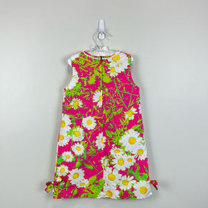 Lilly Pulitzer Girls Hotty Pink Full Sun Flower Shift Dress 6