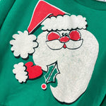 Load image into Gallery viewer, Vintage Basic Editions Green Santa Sweatshirt 4T
