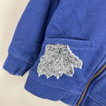 Load image into Gallery viewer, Mini Boden Novelty Hoodie Starboard Blue Wolf 3-4
