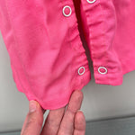 Load image into Gallery viewer, Vintage Pink Cat Lace Ruffle Overalls 12 Months USA
