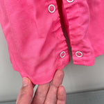 Load image into Gallery viewer, Vintage Pink Cat Lace Ruffle Overalls 12 Months USA
