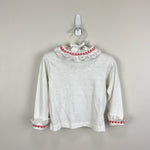 Load image into Gallery viewer, Vintage Carter's Red Ruffle Lace Overalls Set 24 Months USA
