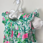 Load image into Gallery viewer, Lilly Pulitzer Girls Cecily Infant Dress Botanical Green Just Wing It 18-24 Months
