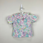 Load image into Gallery viewer, Vintage Broadway Kids Pastel Floral Ruffle Shirt &amp; Suspenders Set 18 Months
