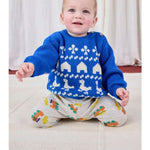 Load image into Gallery viewer, BoBo Choses Farmhouse Knit Organic Cotton Sweater Blue 6 Months 68 cm NWT
