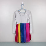 Load image into Gallery viewer, Hanna Andersson Long Sleeve Rainbow Tulle Dress 120 cm 6-7
