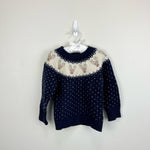 Load image into Gallery viewer, JoJo Maman Bebe Navy Fair Isle Reindeer Sweater 2-3
