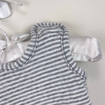 Load image into Gallery viewer, Hanna Andersson Reversible Overalls In Organic Cotton Heather Gray Newborn
