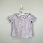 Load image into Gallery viewer, Southern Smocked Co Short Sleeve Pink Floral Ruffle Blouse 24 Months 2T
