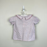 Load image into Gallery viewer, Southern Smocked Co Short Sleeve Pink Floral Ruffle Blouse 24 Months 2T
