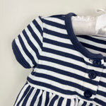 Load image into Gallery viewer, Hanna Andersson Short Sleeve Striped Play Dress 85 cm 2T
