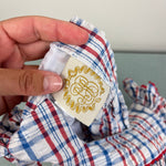 Load image into Gallery viewer, The Beaufort Bonnet Company Rosemary Ruffle Dress Seersucker Plaid 12-18 Months
