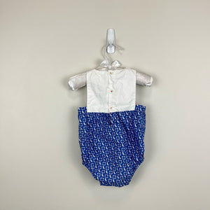 Jacadi Paris Color Block Sea Bird Romper 6 Months