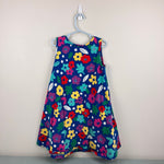 Load image into Gallery viewer, Hanna Andersson Sleeveless Swing Dress Baltic Blue Floral 130 cm 8
