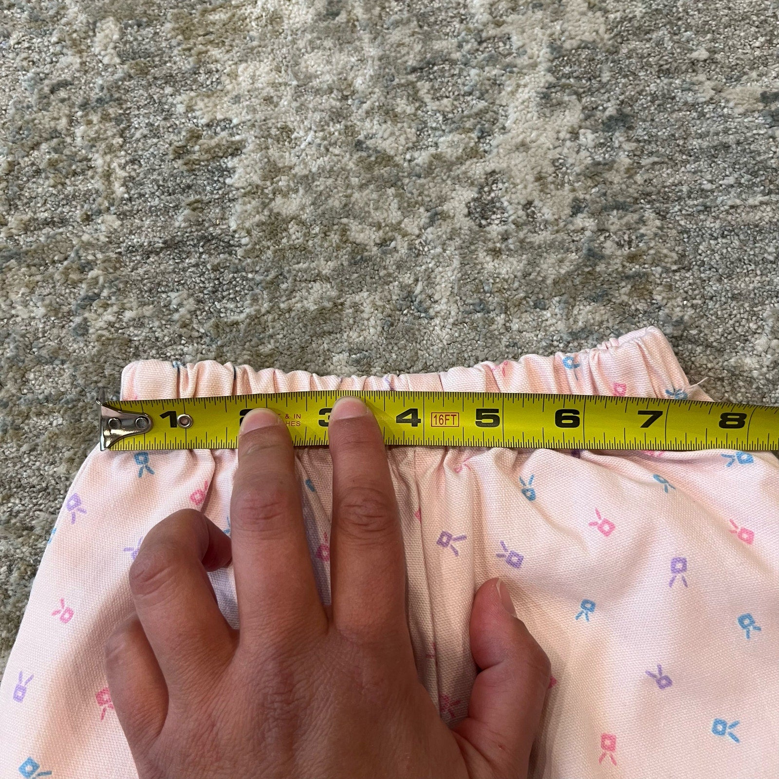 Vintage Pink Pastel Printed Pants 18 Months USA