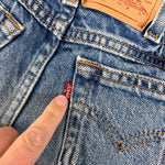 Load image into Gallery viewer, Vintage Levi's Cinched Waist Blue Jean Shorts 6
