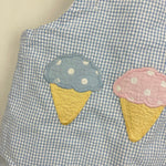Load image into Gallery viewer, The Bailey Boys Blue Gingham Applique Ice Cream Dress 4T USA
