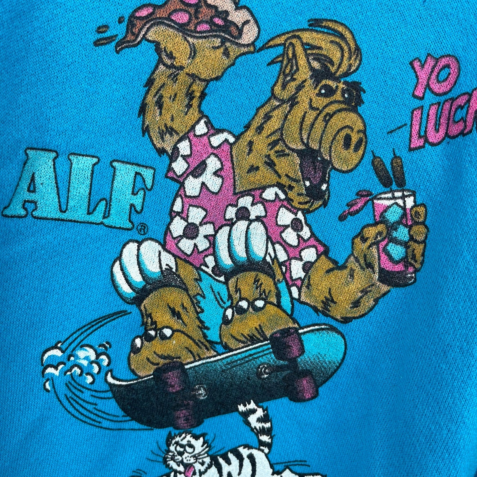 Vintage Tropix Zone Alf Skateboarding Sweatshirt 10/12 USA