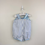 Load image into Gallery viewer, Vintage Gap Mixed Blue Stripe Bubble Romper L 12-18 Months
