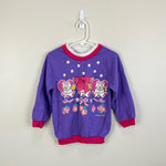 Load image into Gallery viewer, Vintage Stepping Stones Purple Teddy Bear Sweatshirt
