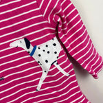 Load image into Gallery viewer, Joules Dazzle Organic Cotton Artwork Dress Pink Applique Cat Dog 9-12 Months
