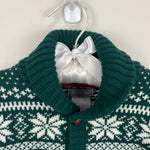 Load image into Gallery viewer, Tahari Festive Green Fair Isle Cardigan Sweater 18 Months
