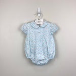 Load image into Gallery viewer, Foque Dove Blue Bird Print Bubble Romper 6 Months
