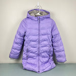 Load image into Gallery viewer, Lands' End Girls Fleece Lined Parka Lilac Breeze M 10-12
