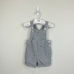 Load image into Gallery viewer, Ralph Lauren Seersucker Striped Flag Shortall Romper 6 Months

