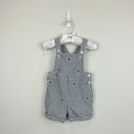 Load image into Gallery viewer, Ralph Lauren Seersucker Striped Flag Shortall Romper 6 Months

