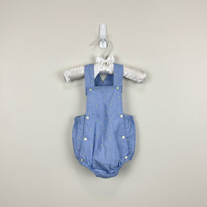 Jacadi Paris Blue Anchor Shortall Romper 3 Months