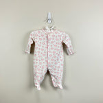 Load image into Gallery viewer, Kissy Kissy Pink White Heart Footie 0-3 Months
