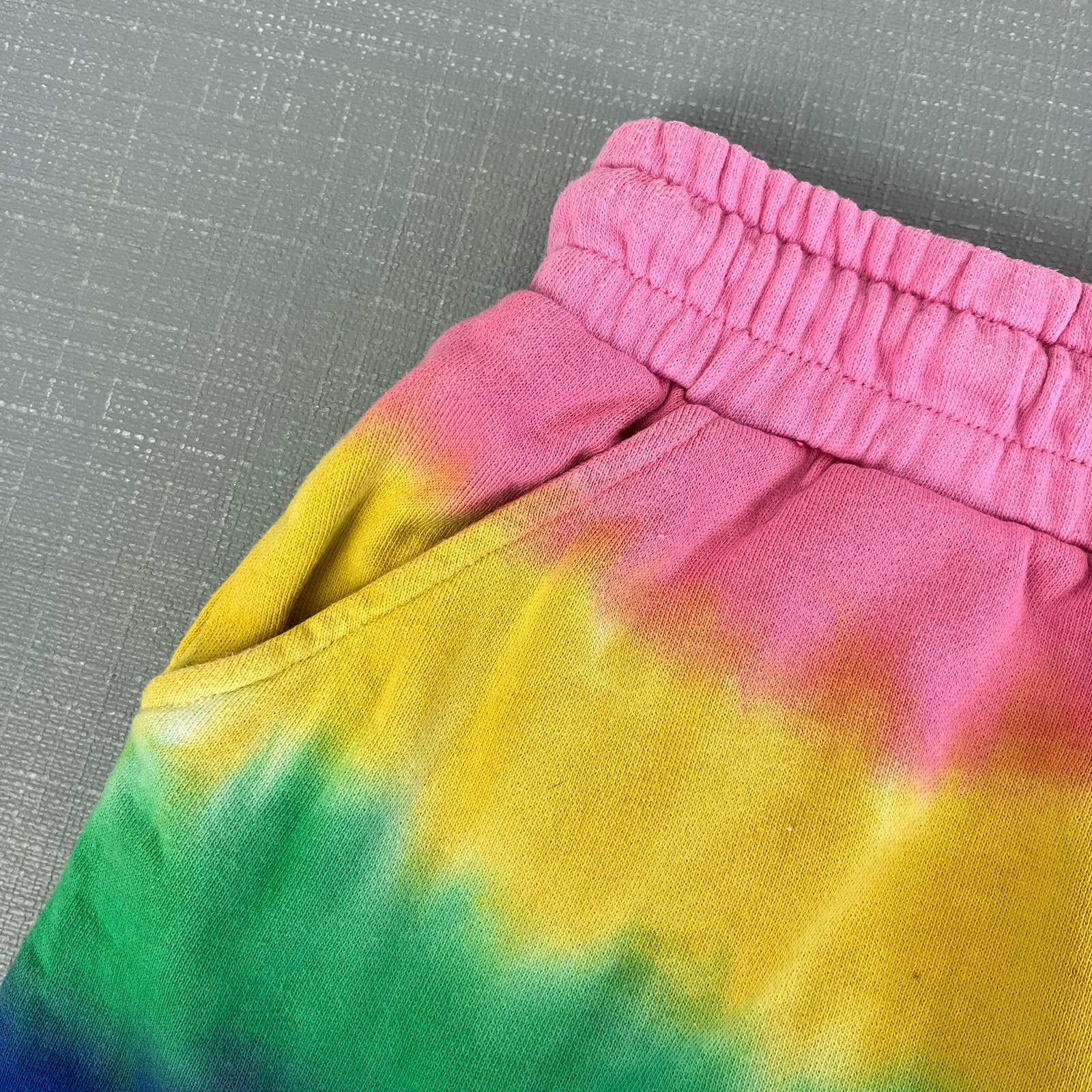 Mini Boden Girls Tie Dye Jersey Shorts 12