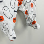 Load image into Gallery viewer, Carter's Comfy Halloween Fleece Sleep N' Play Footie White Ghosts Newborn
