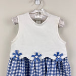 Load image into Gallery viewer, Vintage Hartstrings Blue White Gingham Flower Dress 4T
