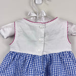 Load image into Gallery viewer, Vintage Y2K Youngland Seersucker Lady Bug Flower Applique Dress 3-6 Months

