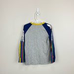 Load image into Gallery viewer, Mini Boden Long Sleeve Rainbow Rocket Raglan T-Shirt 6-7
