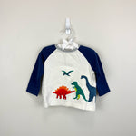 Load image into Gallery viewer, Mini Boden Long Sleeve Applique Dino Tee 6-12 Months
