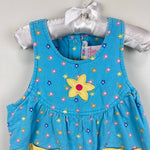 Load image into Gallery viewer, Vintage Gymboree Soft Blue Flower Print Overalls XS 18-24 Months
